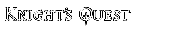 Knight's Quest font preview